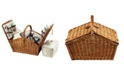 Picnic At Ascot Huntsman English-Style Willow Picnic Basket with Service for 4